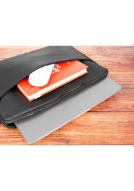 Resim Awe 14 İnç Macbook Ve Pc Uyumlu Deri Kılıf Erc1 Siyah 