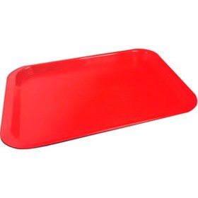 Resim 5 Adet Kırmızı Servis Tepsisi Fast Food Servis Tepsi 36x27cm 