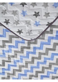 Resim Suvay Kapitoneli Tek Kişilik Yatak Örtüsü Çift Taraflı Renkli Genç Ve Çocuk Odası Kapitone Yatak Örtüsü Mavi 