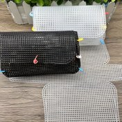Resim 4 Adet DIY El Dokuma Fileli Çanta Askısı Seti, Tığ İğneleri ve Sertlik Pedleri ile - Özel Çanta Oluşturma için Plastik Örgü Çanta Aletleri ve Tasarım Şablonları 