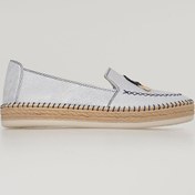 Resim Hakiki Deri Kadın Espadril Casual Ayakkabı Bağcıksız CZ London