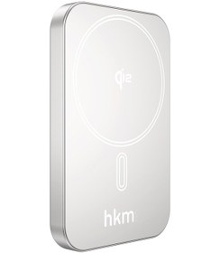 Resim Mag Q-Elite Wireless 5.000 Mah 20W Qi2 Magsafe Uyumlu Manyetik Kablosuz Ince Powerbank Gümüş Renk 