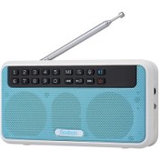 Resim Yaozixa Rolton E500 Mavi Multifonksiyonel Bluetooth Hoparlör: Radyo, El Feneri, Arama, Kayıt, Tf Kart Desteği İle Led Ekran Ve Askı İpi 