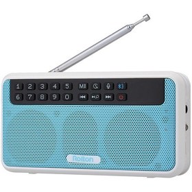 Resim Yaozixa Rolton E500 Mavi Multifonksiyonel Bluetooth Hoparlör: Radyo, El Feneri, Arama, Kayıt, Tf Kart Desteği İle Led Ekran Ve Askı İpi 