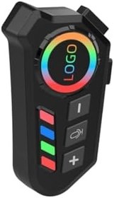 Resim Pell K06 Motosiklet Kask Kulaklığı, Bluetooth 5.4, Kablosuz, RGB Işıklı, Siyah 