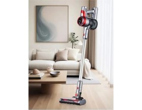 Resim Onvo Işıklı Şarjlı Dikey Süpürge 
