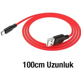 Resim Hoco X21 Plus Usb To Type-c 3a Silikon Hızlı Şarj Ve Data Kablosu- 5775 