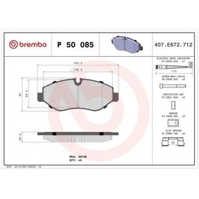 Resim Brembo P50085 On Fren Balatasi 2e0698151 2e0698151b 2e0698151e 
