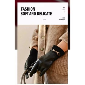 Resim Kadınların Zarif Eldivenleri - Kalınlaştırılmış Sıcak Rüzgar Geçirmez ve Soğuk Dayanıklı Dokunmatik Eldivenler, Polar Astarlı, Elde Yıkanabilir, Suni Deri ve Tam Parmak Tasarımı, Günlük Kullanım, Dış Mekan Aktiviteleri ve Kış Eldivenleri için, Soğuk Hava Kıyafeti, Sophisticated Stil, Dayanıklı Yapı, Kadınlar için Kış Eldivenleri 