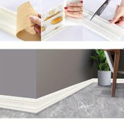Resim 1 adet PVC Duvar Kağıdı Sınırı, Kendinden Yapışkanlı Duvar Kenarı, 3D Kabartmalı Köpük Kalıp, 2.3M Esnek Zımpara Hattı Dekor Sticker 