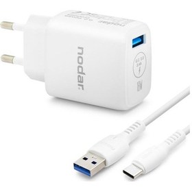 Resim Type-c Qc 3.0 Hızlı Şarj Seti 18w 3.4a Usb Adaptörlü - Beyaz Nd1010 