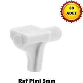 Resim Ergün 30 Adet Plastik Raf Pimi 5mm (Raf Tutucu) 