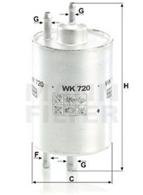 Resim MANN WK720 Yakit Filtresi W202 97-00 W203 02-07 Cl203 02-08 C209 02-09 W210 97-00 W220 98-05 24773001 (WK236455) 