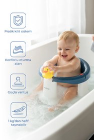 Resim Babyjem Önden Açılır Banyo & Mama Oturağı İndigo Mavi 