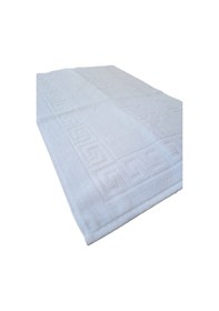 Resim 4 Lü Ayak Izli Banyo Paspas 100 Pamuklu Ayak Havlusu Beyaz 