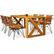 Resim Neiwel Leina Doğal Ahşap Toplantı Masası x 120 x 220 Açık Ceviz 