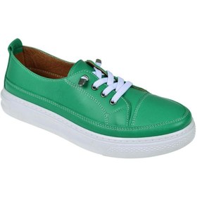 Resim pullman Hakiki Deri Kadın Spor Ayakkabı AT-5210 YEŞİL 