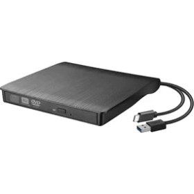 Resim Harici USB 3.0 Dvd-Rom Dvd-Rw Optik Sürücü, USB ve Type C Kablolu, Pc, Tablet, DVD Player, Çizgili Metal Tasarım Ultra Slim CD Rom Okuyucu FT84-X 
