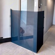 Resim 1 Adet Kolay Kurulumlu Geri Çekilebilir Siyah PVC Evcil Hayvan Kapısı - Delme Gerektirmeyen İç Mekan Merdiven Güvenlik Bariyeri, Köpek Çiti, Otomatik Kapanma Özellikli Kedi Koruma Bölmesi, Dış Mekan Kullanımına Uygun 