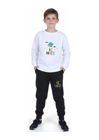 Resim Fyk Kids Erkek Çocuk 2'li Yuvarlak Yaka Uzay-astronot Baskı Detaylı Alt-üst Pijama Takımı Çok Renkli 