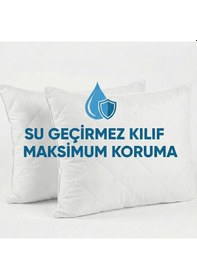 Resim Mavera Life Su Geçirmez Kapitone Yastık Alezi Seti 2 Adet - Fermuarlı Koruyucu Kılıf 50x70 Cm Beyaz 