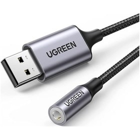 Resim Ugreen 30757 Mikrofonlu Usb Ses Kartı Adaptörü 3.5 Mm 