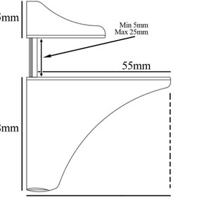 Resim Badem10 Pelikan Ayarlanabilir Etajer Cam Tutucu Ahşap Raf Tutucu Cam Etejeri Metal Vidalı Krom (4 Adet) 