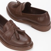 Resim La Vivien Kadın Kahverengi Püsküllü Makosen Laofer 