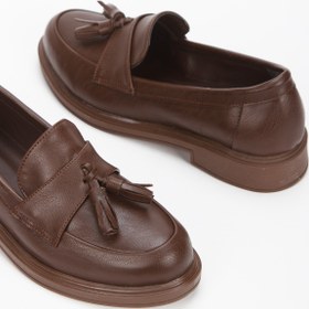 Resim La Vivien Kadın Kahverengi Püsküllü Makosen Laofer 