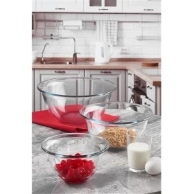 Resim AyrStore 59614 Borcam Karıştırma ve Fırın Kasesi, Şeffaf 