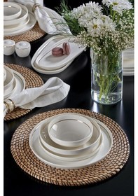 Resim Neva N3455 Velvet Gold 28 Parça Yaldızlı Porselen Yemek Takımı 