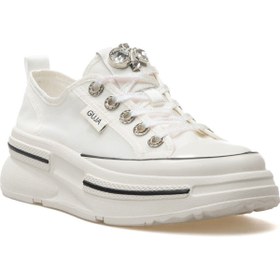Resim Guja 25Y389 Kadın Dili Taşlı Sim Bağ Kalın Taban Sneaker 