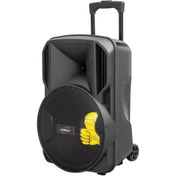 Resim Sunplus Hoparlör 12" 30cm Sd/mmc/usb/mp3/fm Bt'lu Lcd Ekran Kumandalı Taşınabilir Hoparlör Ht-1230 