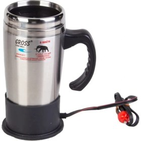 Resim Ahmet Otomotiv Gross Oto Su Isıtıcı 12V Kettle Paslanmaz Çelik 500ml Tam Kaynatma Özelliği 