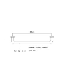 Resim Tema Yaşlı Engelli Çap: 32 Mm Tutunma Barı 60 Cm Paslanmaz 