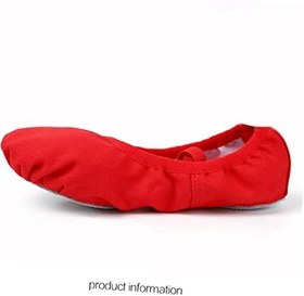 Resim VALICLUD 2 Çift Yumuşak Bale Ayakkabıları Jimnastik Yoga Ayakkabıları Kadın Bale Daireleri Kızlar Çocuklar Bale Ayakkabıları Kanvas Dans Ayakkabıları Kadınlar Için Pembe Terlik Bale Dans 