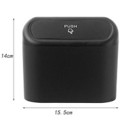 Resim Novahub Pembe Siyah Araba Çöp Kovası Çöp Kovası Kapaklı Araç Çöp Kutusu Otomatik 