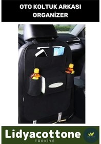 Resim Oto Koltuk Arkası Organizer Araç İçi Organizeri Keçe Dayanıklı Üretim Pratik Sökülüp Takılır 