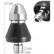 Resim Springsun Stainless Steel Yüksek Basınçlı Araba Yıkama Ve Boru Temizleme İçin 1/4" Fıç Fişi 3/8" Korumalı Kısa Uç, 1 Ön + 6 Arka Delik 