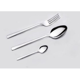 Resim Tozanlı Çelik Takva Model 30 Parça Çatal Kaşık Bıçak Set- Gümüş 