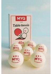 Resim Masa Tenisi Topu 6 Adet Beyaz 40+ 