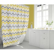Resim Zethome Banyo Perdesi 1x180x200 Tek Kanat Duş Perdesi Halka Hediyeli Duşakabin Perdesi 4597 