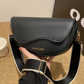 Resim Kadınlar için PU Moda Sele Çantası Geniş Omuz Askılı ve Kapaklı Küçük Çanta, İşe Gidiş, Tatil ve Gezinti Saklama için Tek Omuz Çapraz Çanta 