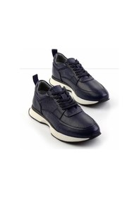 Resim Bambi Lacivert Hakiki Deri Erkek Sneaker E01585748540 Lacivert 