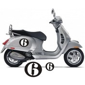 Resim Vespa 6 Numara Sticker 