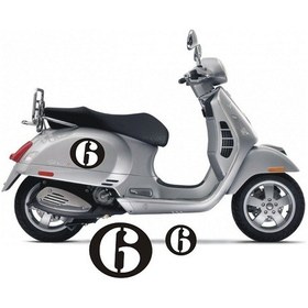 Resim Vespa 6 Numara Sticker 