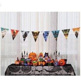 Resim Cadılar Bayramı Halloween Flama Bayrak Banner Süs 8 Li 3 Metre 