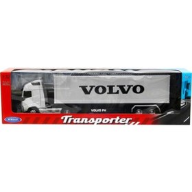 Resim 1:32 Volvo Model Tır Oyuncak Volvo Tır Oyuncak Dorseli Tır Kolekisyon Renkli 
