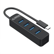 Resim Type-C to USB 3.0 4 Portlu Siyah USB Çoklayıcı Hub Orico