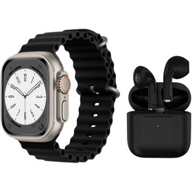 Resim BYRTECH T10 Watch Ultra 2 Akıllı Saat + Air Pro 5 Bluetooth Kulaklık İkili Paket 